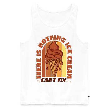 Ice Cream Cone Retro There Is - Men's Premium Organic Tank Top - white - Front - Michal (187cm)