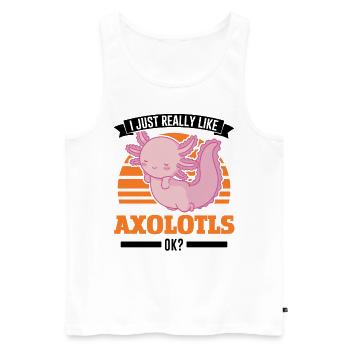 I just really like Axolotls Tail Luch - Men's Premium Organic Tank Top - white - Front - Michal (187cm)