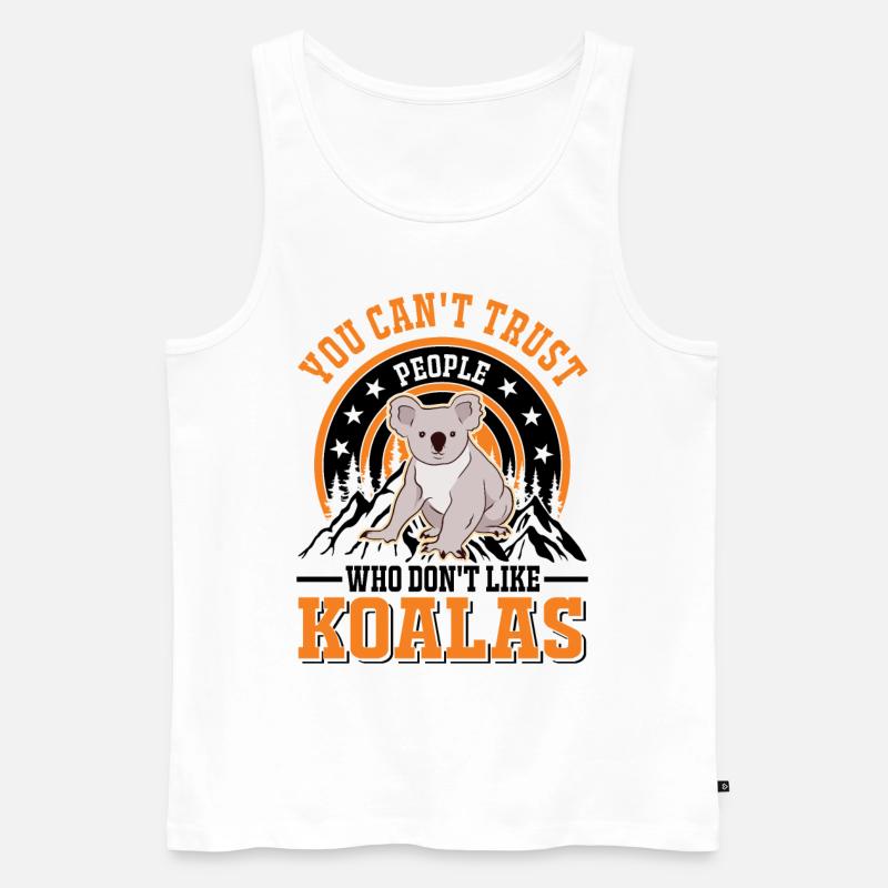 Koala Geschenk Koalabär - Männer Premium Bio Tank Top - Weiß