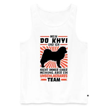 Do Khyi und ich sind unschlagbar Tibetmastiff - Männer Premium Bio Tank Top - Weiß - Vorne - Michal (187cm)