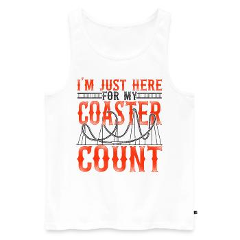Roller Coaster Vintage I'm Just - Men's Premium Organic Tank Top - white - Front - Michal (187cm)