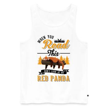 Red Panda Gift Cat Bear - Men's Premium Organic Tank Top - white - Front - AI Model Male 178 light (178cm)