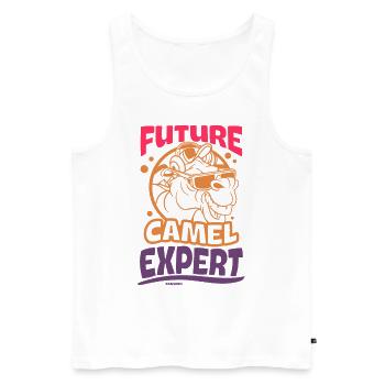 Future Camel Expert - Männer Premium Bio Tank Top - Weiß - Vorne - AI Model Male 178 light (178cm)