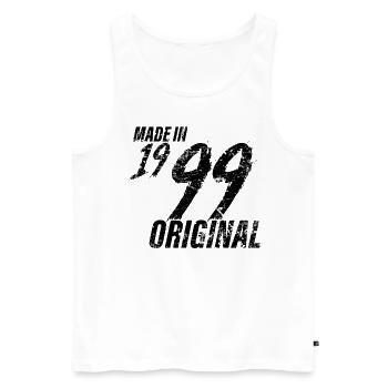 Fait en 1999 Année de naissance 1999 Anniversaire Femmes - Débardeur bio Premium Homme - blanc - Devant - Michal (187cm)