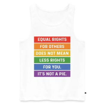 Equal Rights For Others Does Not Mean Less Rights - Männer Premium Bio Tank Top - Weiß - Vorne - Michal (187cm)