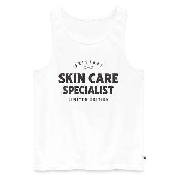 Hautpflegespezialist Lustige Berufsbezeichnung Beruf - Männer Premium Bio Tank Top - Weiß - Vorne - Michal (187cm)