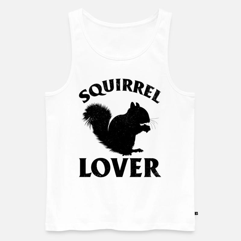 Eichhörnchen Liebhaber Cooles Eichhörnchen - Männer Premium Bio Tank Top - Weiß