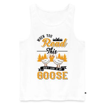 Geese Gift Goose lovers Goose breeders - Men's Premium Organic Tank Top - white - Front - Michal (187cm)