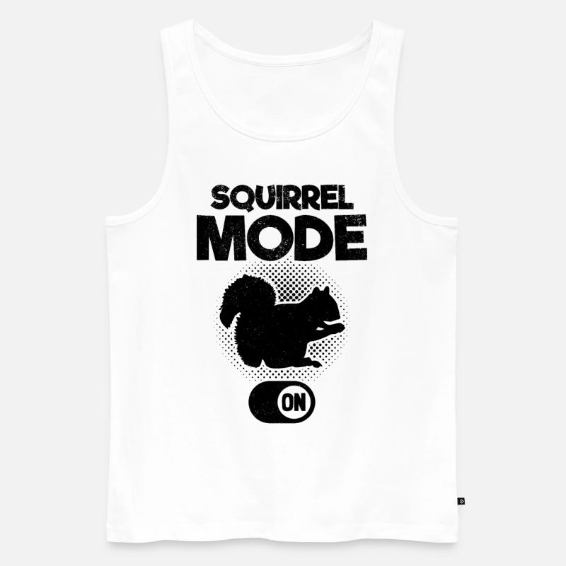 Lustiger Eichhörnchen-Modus auf - Männer Premium Bio Tank Top - Weiß