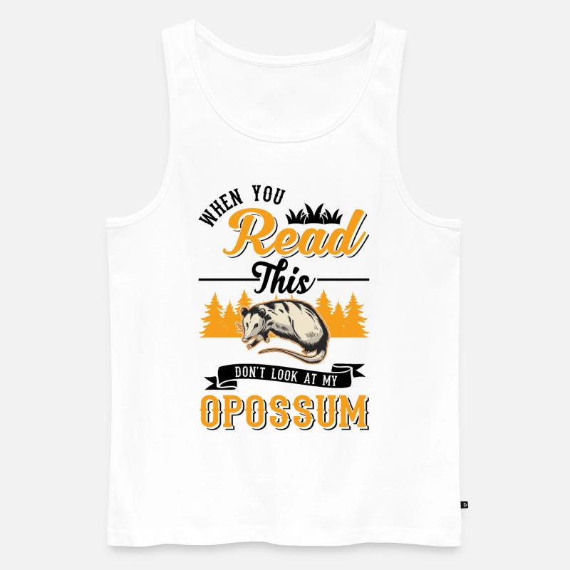 Opossum Geschenk Possum Beutelratte - Männer Premium Bio Tank Top - Weiß