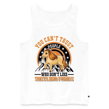 Shetland Pony Gift Shetty - Men's Premium Organic Tank Top - white - Front - Michal (187cm)