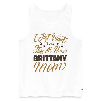 Stay At Home Brittany Mom - Männer Premium Bio Tank Top - Weiß - Vorne - Michal (187cm)