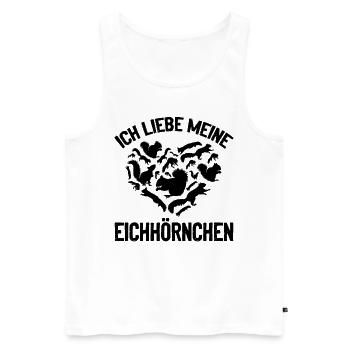 Eichhörnchen Liebhaber - Ich liebe meine - Männer Premium Bio Tank Top - Weiß - Vorne - Michal (187cm)