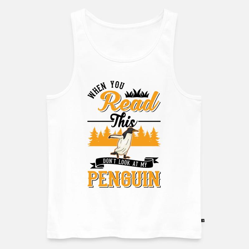 Pinguin Geschenk Penguin - Männer Premium Bio Tank Top - Weiß