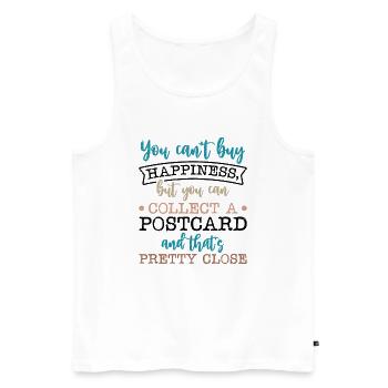 Deltiology-karte Colleting Deltiologist-postkarte - Männer Premium Bio Tank Top - Weiß - Vorne - Michal (187cm)