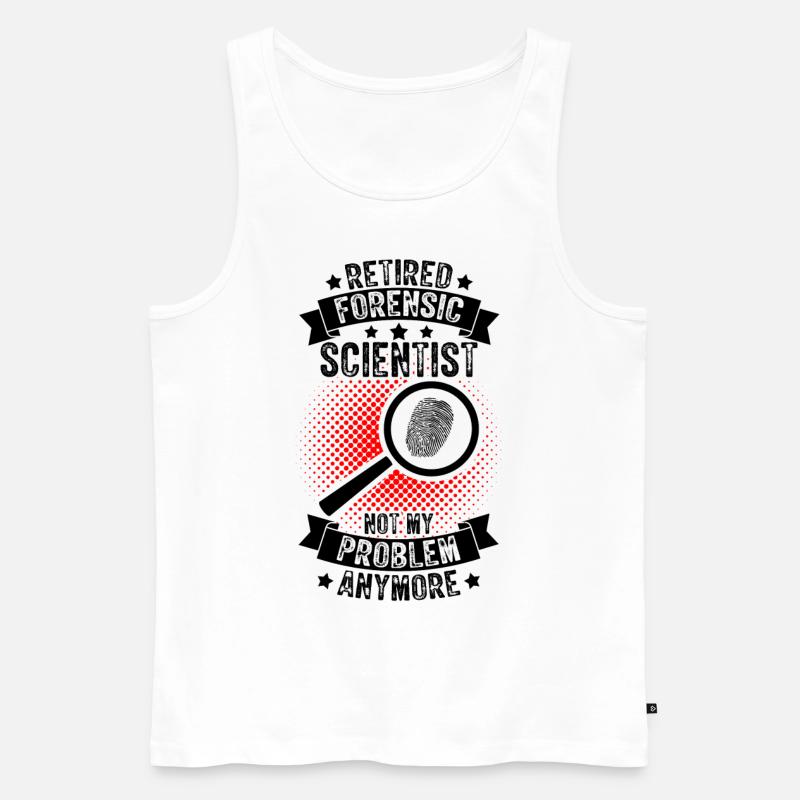 Pensionierter Forensischer Ermittler - Männer Premium Bio Tank Top - Weiß