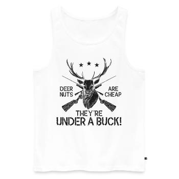 Buck Deer Hunting Hunter Pun Deer - Männer Premium Bio Tank Top - Weiß - Vorne - Michal (187cm)