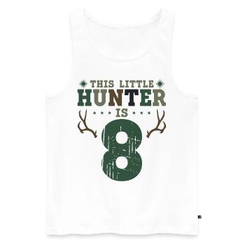 Buck Deer Hunting Hunter Kid 8ème - Débardeur bio Premium Homme - blanc - Devant - AI Model Male 178 light (178cm)