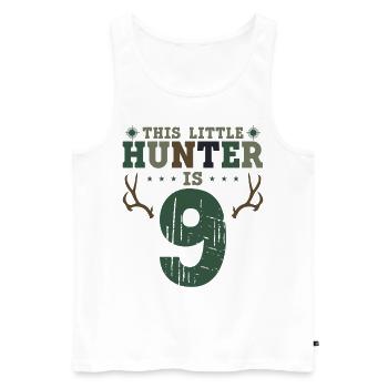 Buck Deer Hunting Hunter Kid 9ème - Débardeur bio Premium Homme - blanc - Devant - AI Model Male 178 light (178cm)