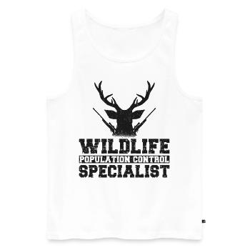 Buck Deer Hunting Hunter Wildlife - Men's Premium Organic Tank Top - white - Front - Michal (187cm)