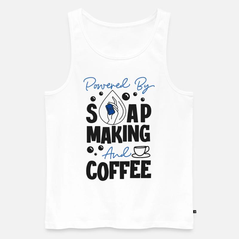 Soap Making Crafting Powered By - Männer Premium Bio Tank Top - Weiß