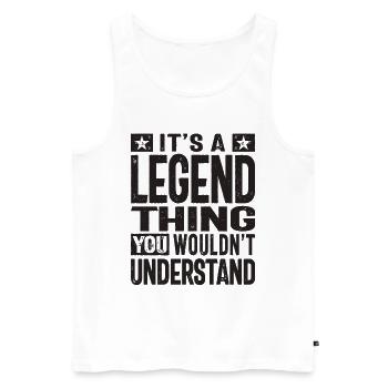 Es ist eine Legendensache personalisierter Name - Männer Premium Bio Tank Top - Weiß - Vorne - Michal (187cm)