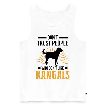 Kangal Cadeau Chien de Berger Anatolien - Débardeur bio Premium Homme - blanc - Devant - Michal (187cm)