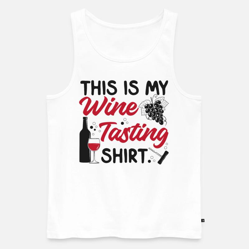 Sommelier Wine Drinking Tasting - Männer Premium Bio Tank Top - Weiß