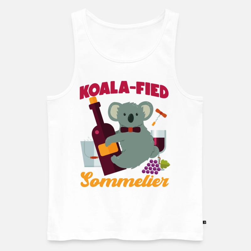 Sommelier Wine Drinking Tasting - Männer Premium Bio Tank Top - Weiß