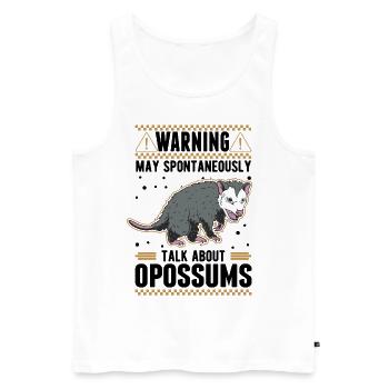 Opossum Geschenk Possum Beutelratte - Männer Premium Bio Tank Top - Weiß - Vorne - AI Model Male 178 light (178cm)