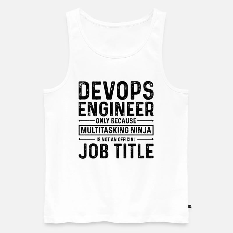Sys-Admin Entwickler Devops-Ingenieur - Männer Premium Bio Tank Top - Weiß