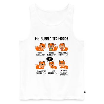 My Bubble Tea Moods Tea Lover Bubble Tea Drinker D - Männer Premium Bio Tank Top - Weiß - Vorne - Michal (187cm)