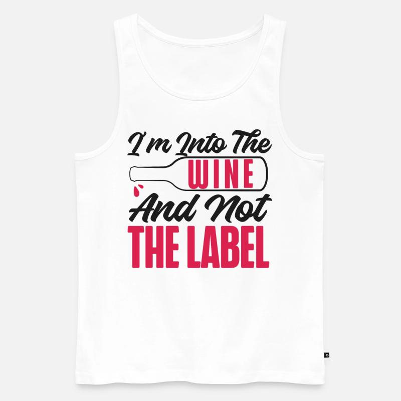 Sommelier Wine Drinking Tasting - Männer Premium Bio Tank Top - Weiß