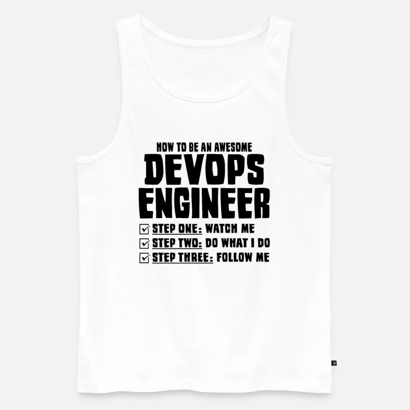 Devops Sys-Admin Entwickler - Männer Premium Bio Tank Top - Weiß