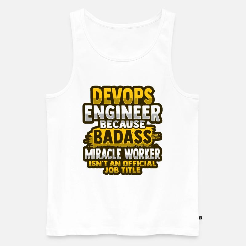 Devops Sys-Admin Entwickler - Männer Premium Bio Tank Top - Weiß