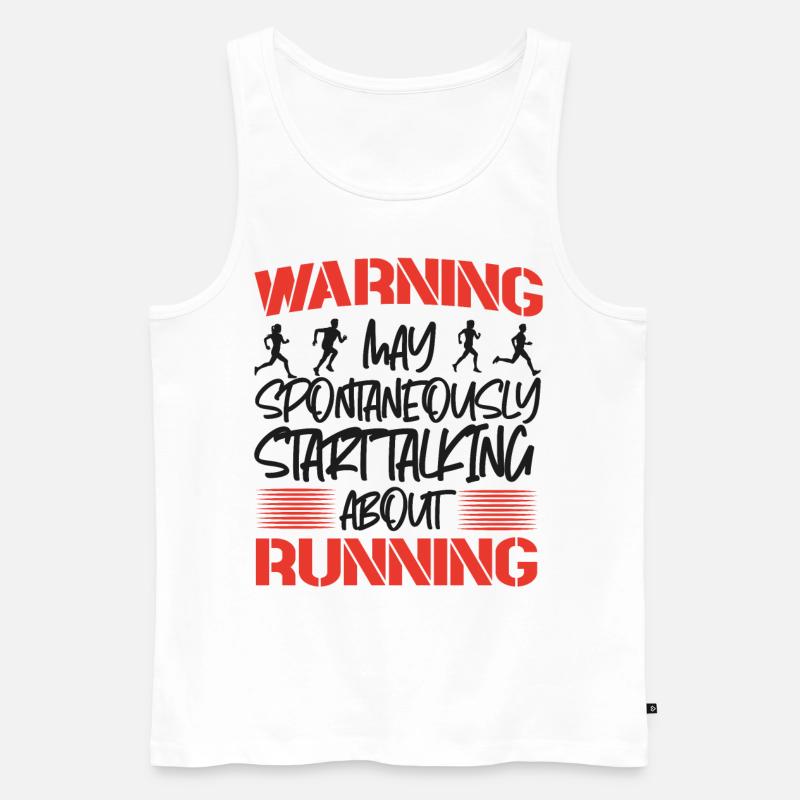 Running Runner Half Marathon - Männer Premium Bio Tank Top - Weiß