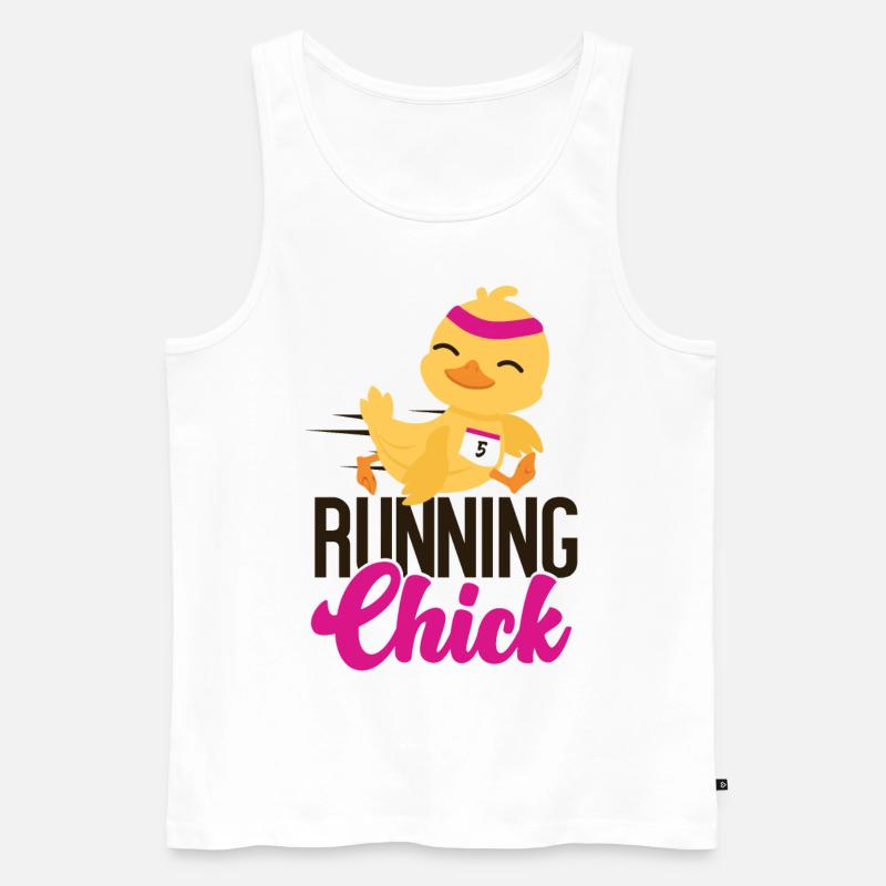 Running Runner Half Marathon - Männer Premium Bio Tank Top - Weiß