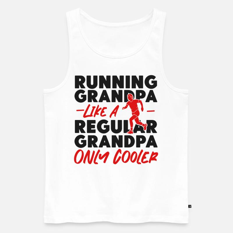 Running Runner Half Marathon - Männer Premium Bio Tank Top - Weiß