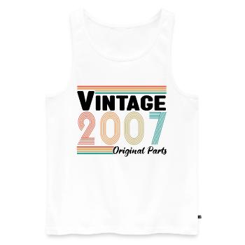 Vintage 2007 Original Parts Cadeau Anniversaire - Débardeur bio Premium Homme - blanc - Devant - Michal (187cm)