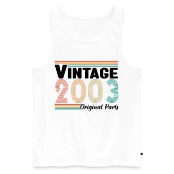 Vintage 2003 Original Parts Cadeau Anniversaire - Débardeur bio Premium Homme - blanc - Devant - Michal (187cm)