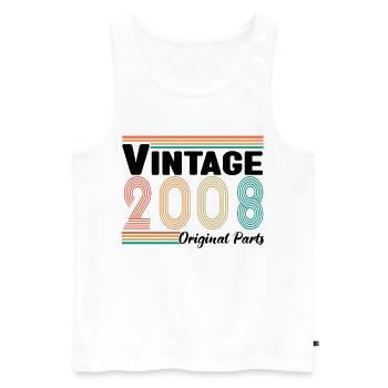 Vintage 2008 Original Parts Cadeau Anniversaire - Débardeur bio Premium Homme - blanc - Devant - Michal (187cm)
