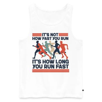 Running Runner Half Marathon It's - Männer Premium Bio Tank Top - Weiß - Vorne - Michal (187cm)