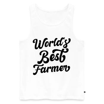 The World's Best Farmer Tractor Driving Farming Ag - Männer Premium Bio Tank Top - Weiß - Vorne - Michal (187cm)