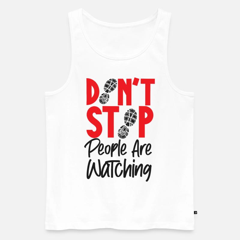 Running Runner Half Marathon - Männer Premium Bio Tank Top - Weiß