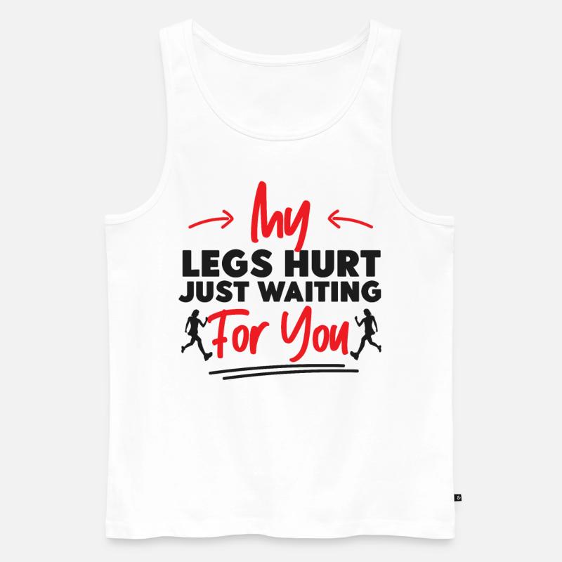 Running Runner Half Marathon - Männer Premium Bio Tank Top - Weiß