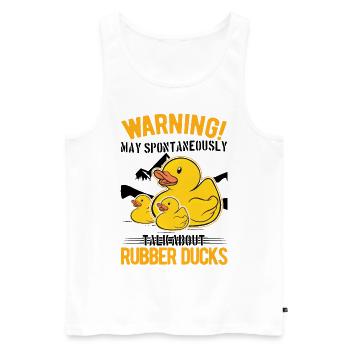 May spontaneously talk about Rubber Ducks - Men's Premium Organic Tank Top - white - Front - AI Model Male 178 light (178cm)