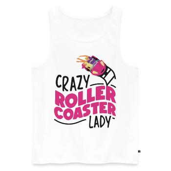 Roller Coaster Girl Crazy Roller - Männer Premium Bio Tank Top - Weiß - Vorne - Michal (187cm)