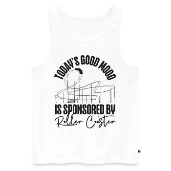 Roller Coaster Today's Good Mood - Männer Premium Bio Tank Top - Weiß - Vorne - AI Model Male 178 light (178cm)