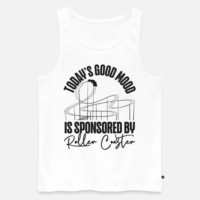 Roller Coaster Today's Good Mood - Männer Premium Bio Tank Top - Weiß