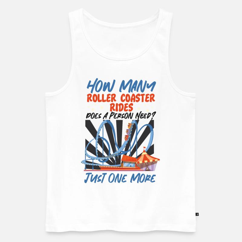 Roller Coaster How Many Roller - Männer Premium Bio Tank Top - Weiß